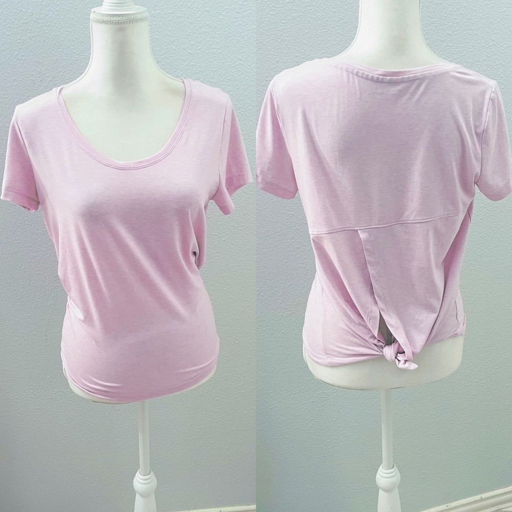 Outdoor Voices tie back tee Lilac size small